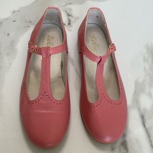 La Coqueta Kids T Bar leather shoes PINK size EU 32 - little girls 1 US